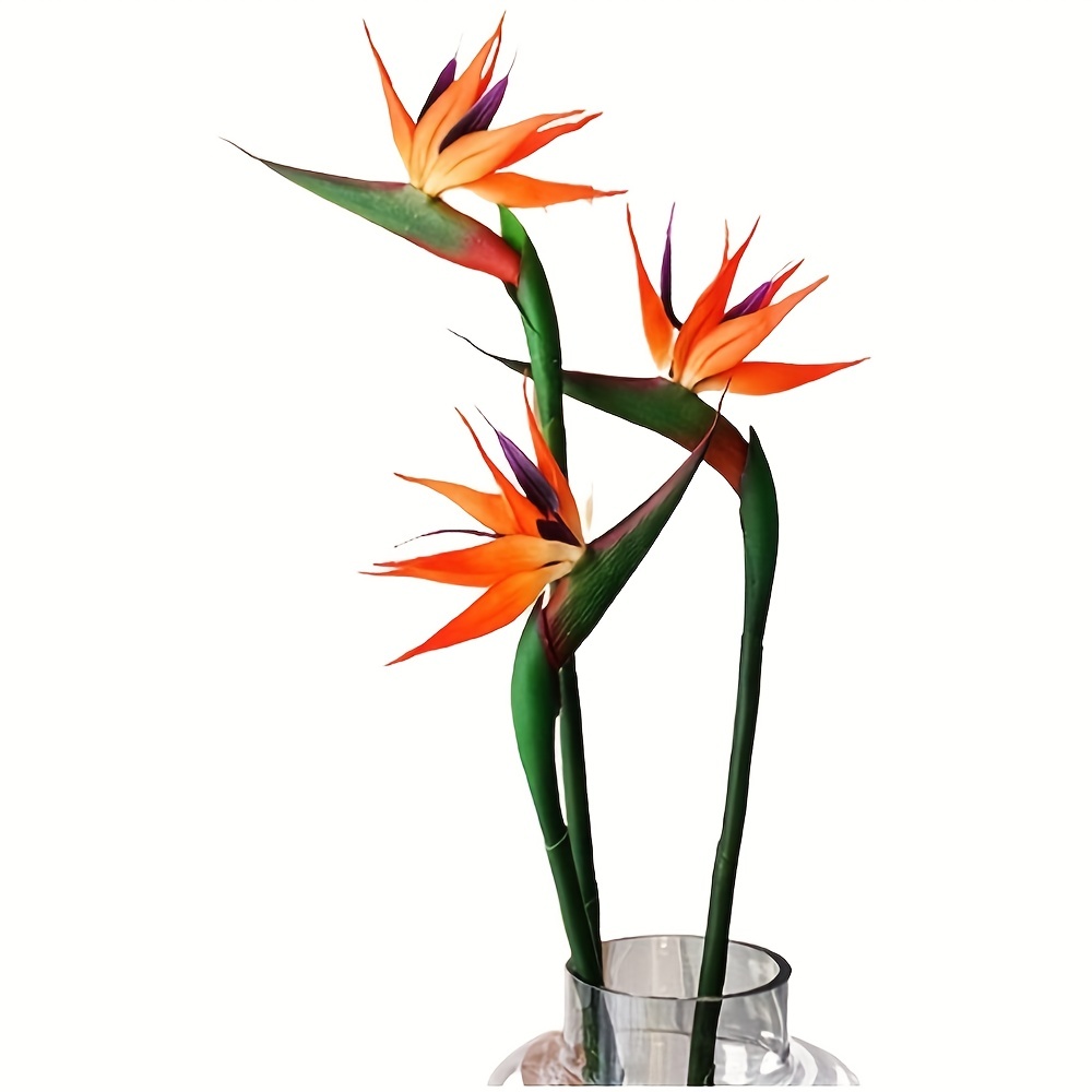 Bird Paradise Strelitzia - 3pcs ประดิษฐ์ Bird Of Paradise ดอกไม้ยาง