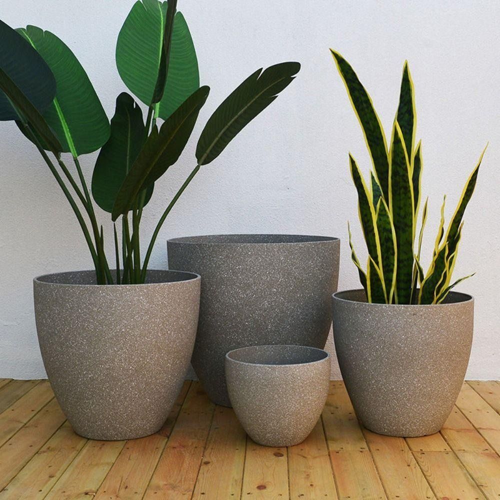 Aloe Vera Pot - Frosted หินเทียมบอนไซกระถางดอกไม้ระเบียงหม้ออุปกรณ์ตกแต่งบ้านขนาดใหญ่ความจุ Plant Growth และการเพาะปลูกหม้อ
