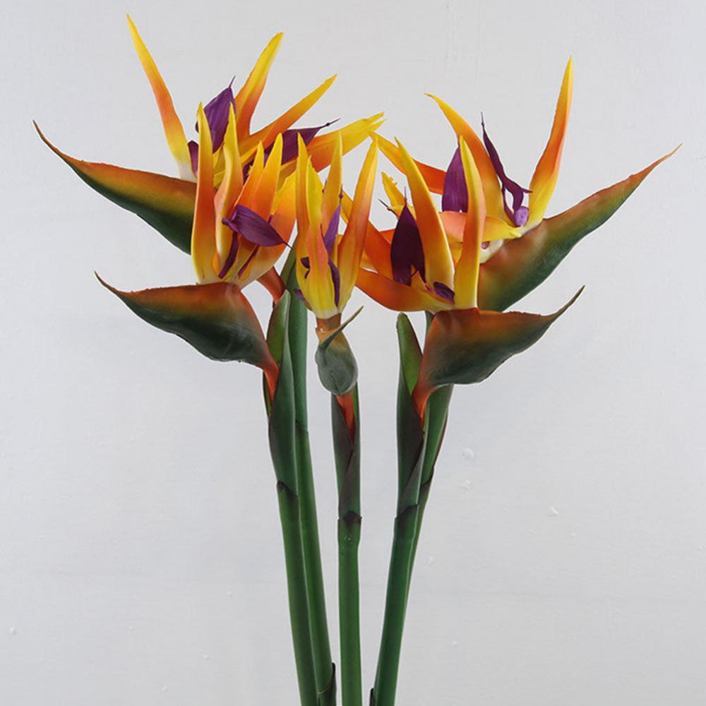 Bird Paradise Strelitzia - ดอกไม้ปลอมรูปนกสวรรค์1ชิ้นขนาด80ซม. สำหรับใช้ในงานแต่งงานบ้านโรงแรมเครื่องประดับโต๊ะ