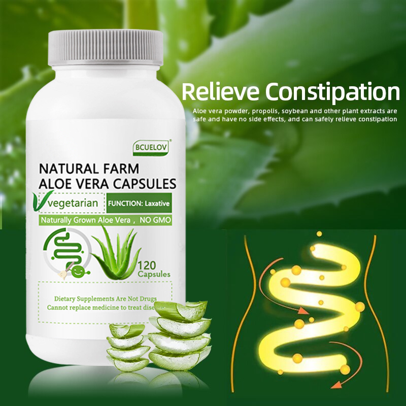 Aloe Vera Pot - แคปซูลว่านหางจระเข้ฟาร์มธรรมชาติ - บรรเทาอาการท้องผูกตามร่างกาย ช่วยปรับสมดุลกรดกระเพาะอาหาร รองรับความสบายทางเดินอาหาร