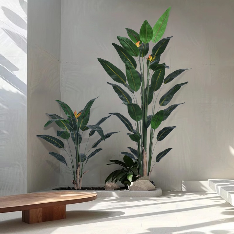 Bird Paradise Strelitzia - ต้นสตรีลิซเซียปลอมขนาดใหญ่เหมือนจริง ต้นไม้ประดับตกแต่งบ้าน สำนักงาน ห้องนั่งเล่น ต้นไม้ปลอม