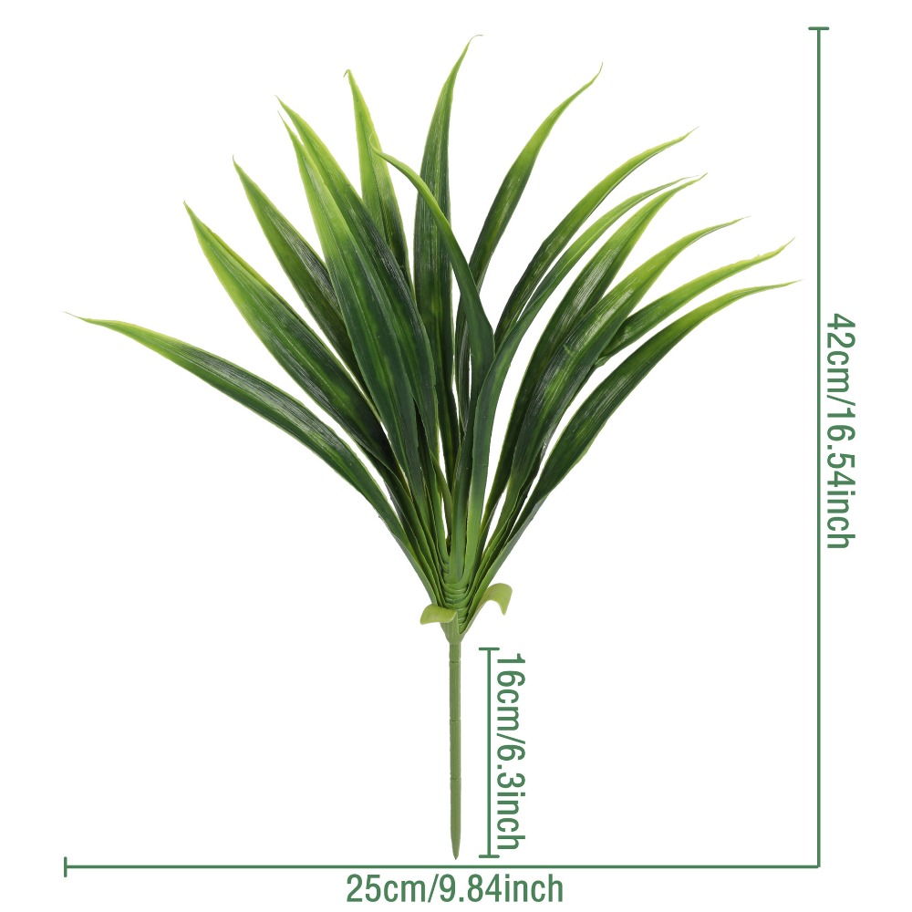 Spider Plant Hanging - ใบกล้วยไม้ประดิษฐ์ขนาด 42 ซม. สมจริง ทำจากพลาสติก ต้นไม้ปลอมสีเขียว