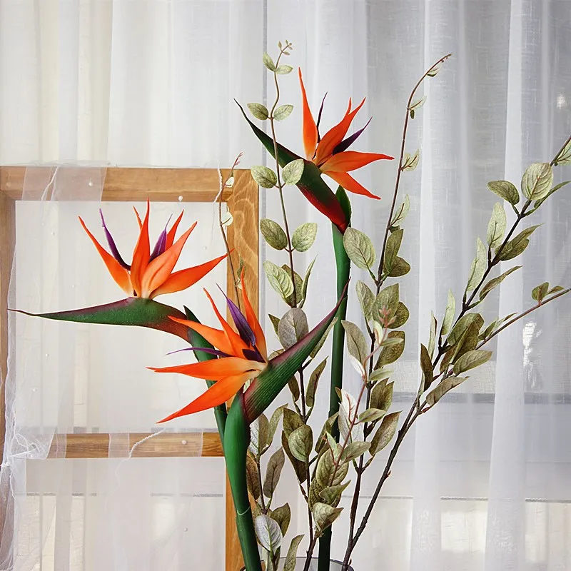 Bird Paradise Strelitzia - ดอกไม้ปลอมขนาด80ซม. สำหรับตกแต่งห้องจัดงานแต่งงาน