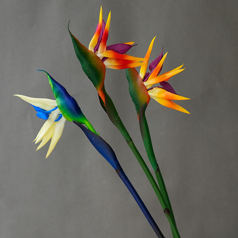 Bird Paradise Strelitzia - ดอกไม้ประดิษฐ์รูปนกสวรรค์ 1 ชิ้น, ดอกสตรีลิซเซียปลอม, ต้นไม้พีวีซีเทียมสำหรับตกแต่งบ้าน สำนักงาน