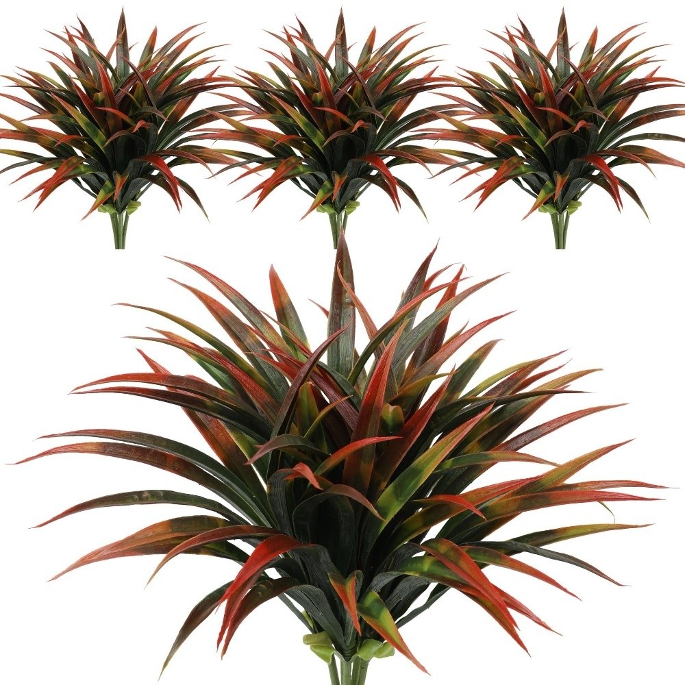 Spider Plant Hanging - ใบกล้วยไม้ประดิษฐ์ขนาด 42 ซม. สำหรับตกแต่งสวน ต้นไม้ปลอมพลาสติก ต้นไม้ปลอมสีเขียว