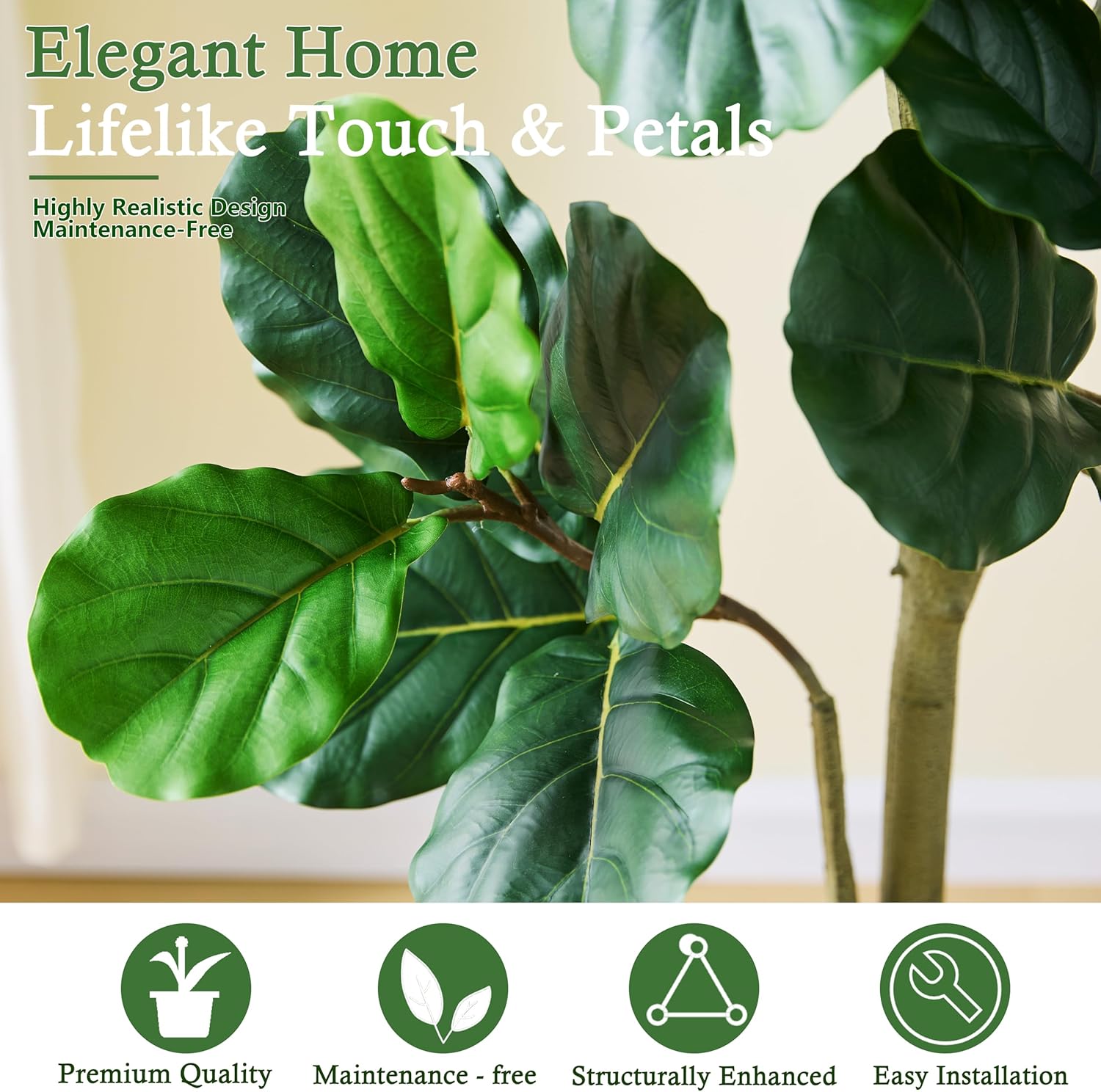 ต้นมะเดื่อใบแฉกประดิษฐ์ขนาด 13 - Ficus Lyrata Tree บทวิจารณ์และราคา