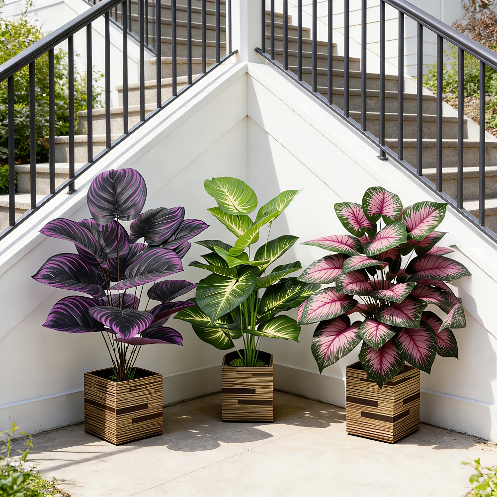 ชุดต้นไม้ประดิษฐ์กลางแจ้งใบใหญ - Ficus Lyrata Tree บทวิจารณ์และราคา