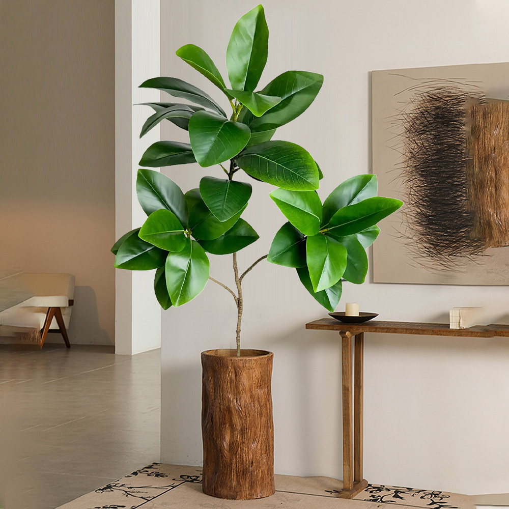 ต้นยางพาราปลอมขนาด 74-140 ซม.  - Ficus Lyrata Tree บทวิจารณ์และราคา