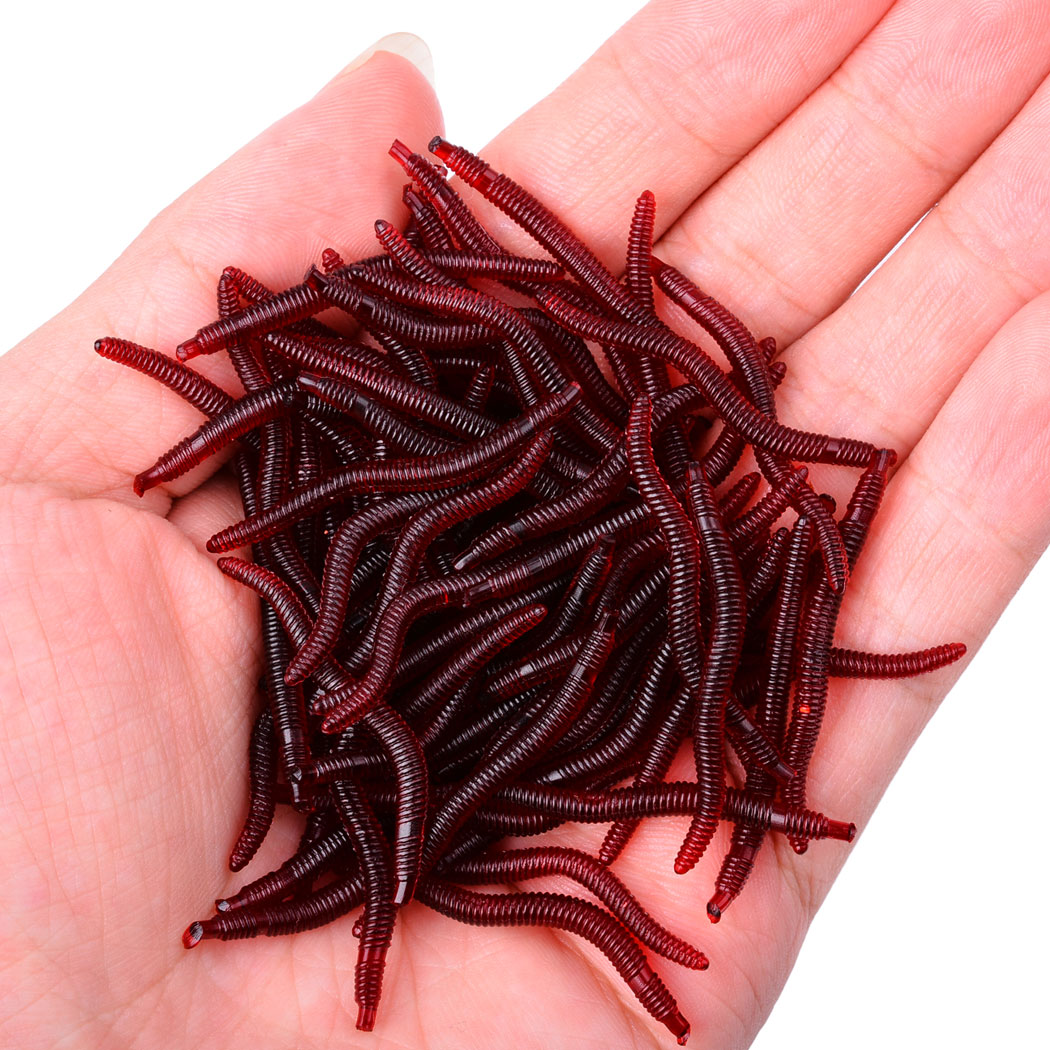 50Pcs เหมือนจริง Red Worm นุ่ม - Aglaonema Red บทวิจารณ์และราคา