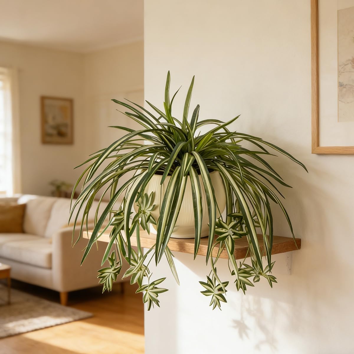 ต้นแมงมุมประดิษฐ์ 4 ชิ้น ต้นคล - Spider Plant Hanging บทวิจารณ์และราคา
