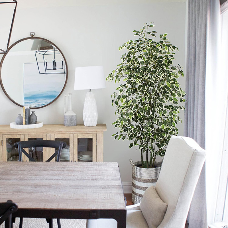 70in ประดิษฐ์ Ficus Tree Faux  - Ficus Lyrata Tree บทวิจารณ์และราคา