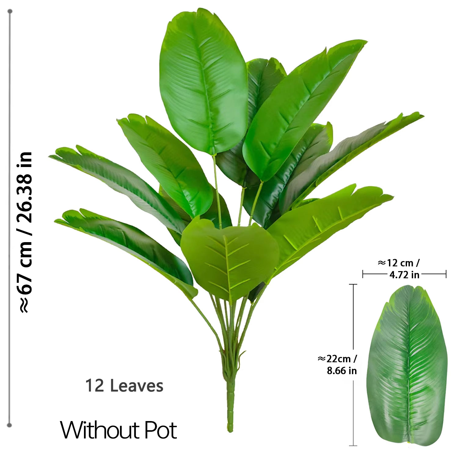ต้นไม้ประดิษฐ์ขนาด 67-112 ซม.  - Ficus Lyrata Tree บทวิจารณ์และราคา