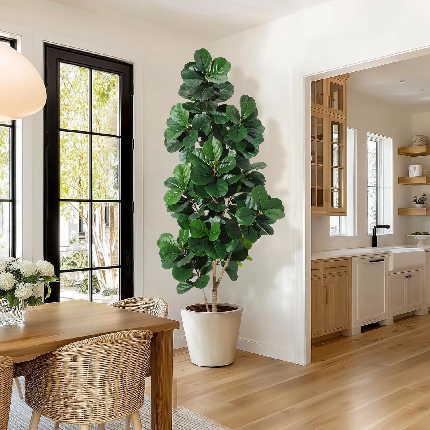 ต้นไทรใบกลองปลอมขนาด 4 ฟุต/5 ฟ - Ficus Lyrata Tree บทวิจารณ์และราคา