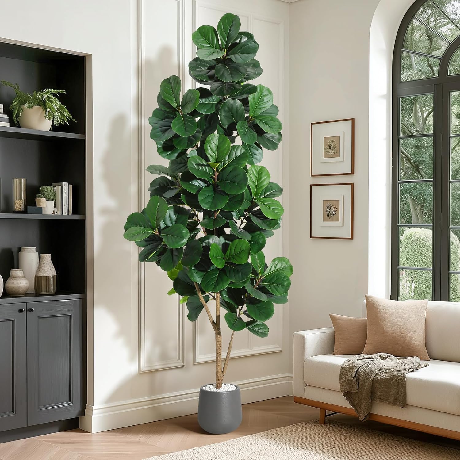 ต้นไทรใบกลองปลอมขนาด 4 ฟุต/5 ฟ - Ficus Lyrata Tree บทวิจารณ์และราคา