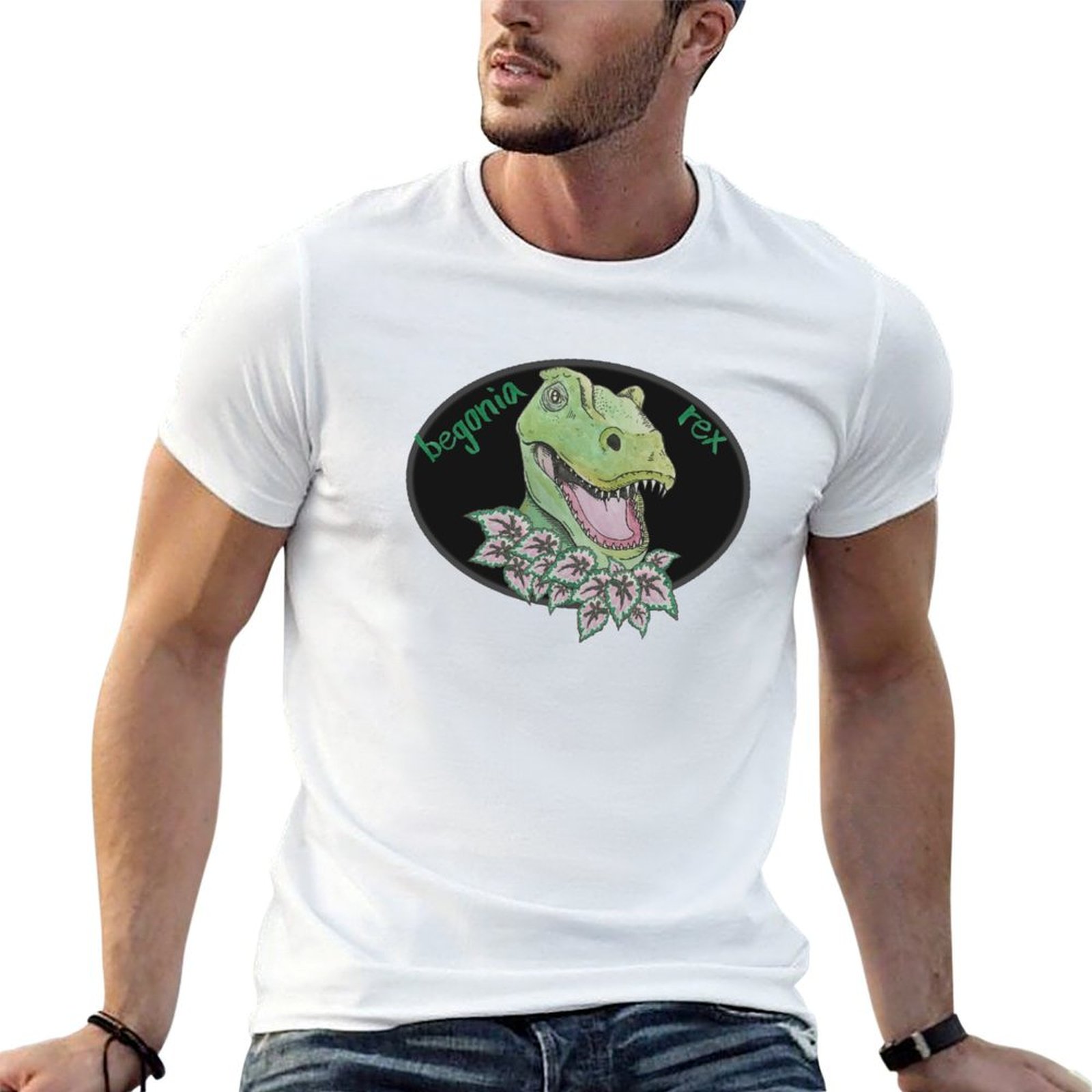 เสื้อยืด T rex begonia แบบพื้น - Begonia Rex บทวิจารณ์และราคา