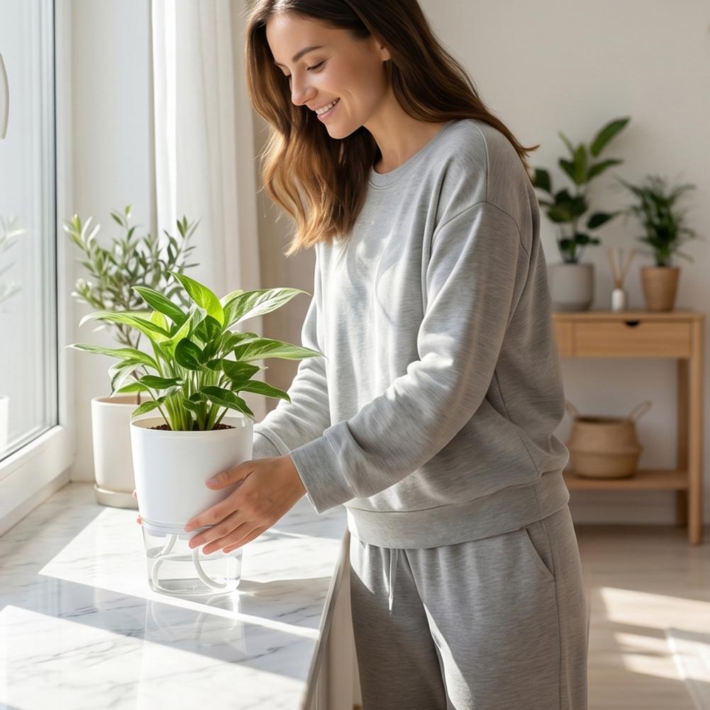 กระถางดอกไม้พลาสติกแบบรดน้ำเอง - Aloe Vera Pot บทวิจารณ์และราคา